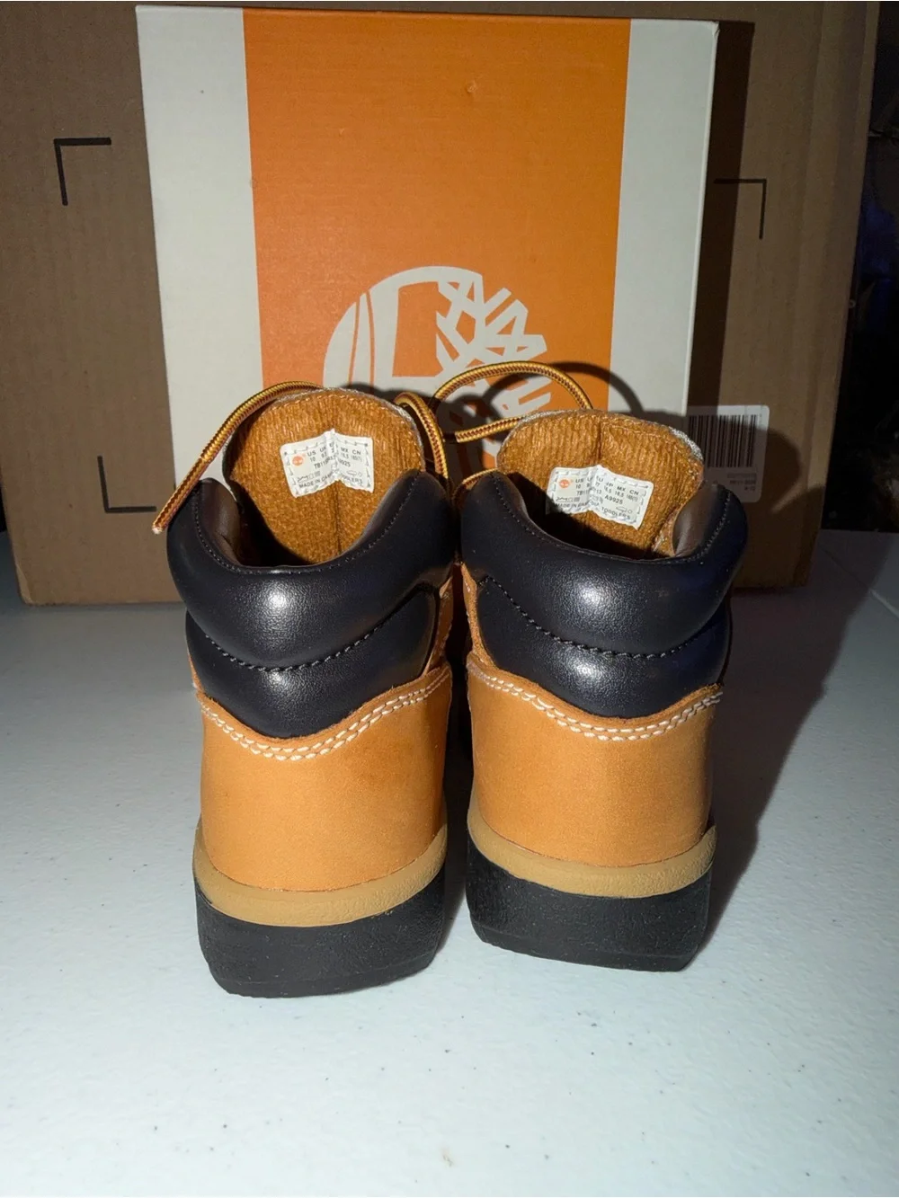 Timberland Kids Tan and Black Lace-Up Hiking Boots